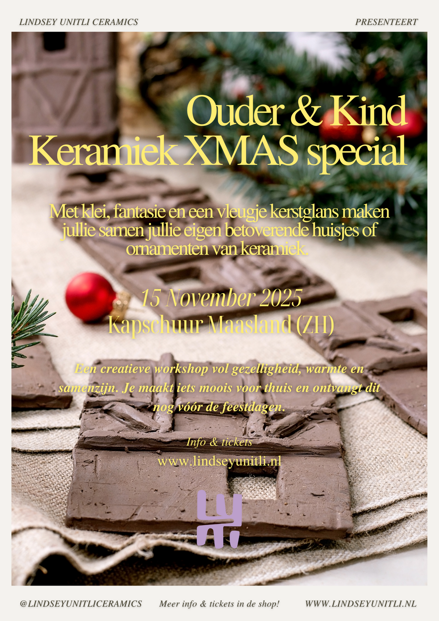 Ouder & Kind keramiek XMAS-special - DUO-ticket - 15 november 2025 - Maasland OCHTEND