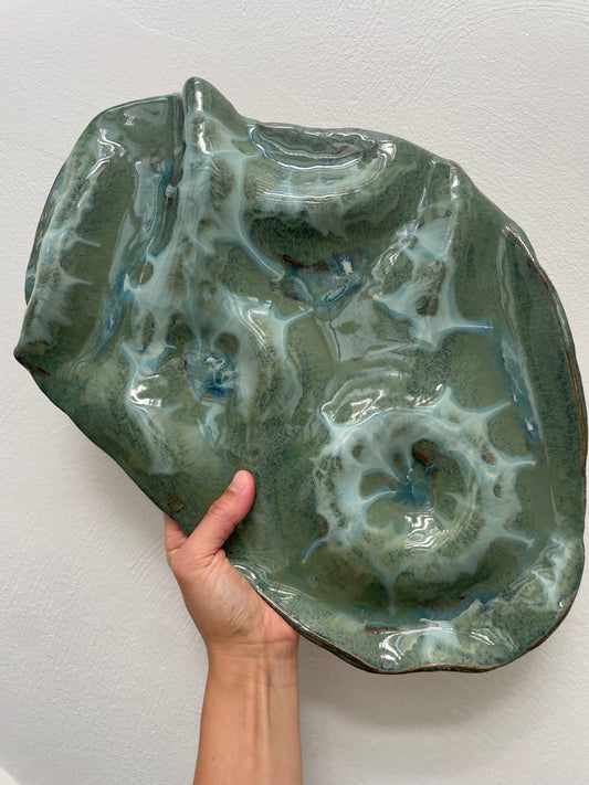 Snack plate Universe green