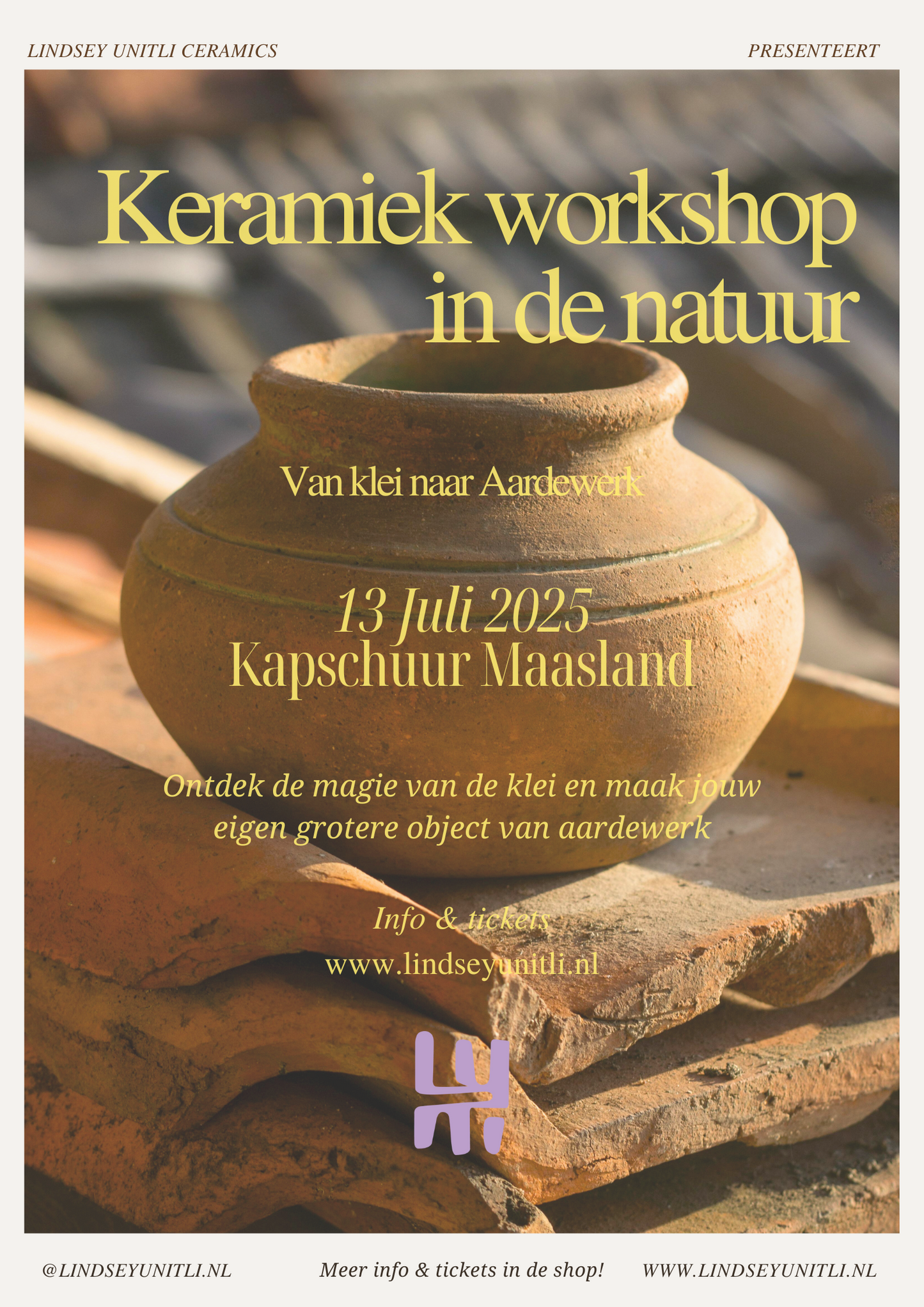 Keramiek workshop Aardewerk | groot object | 13 JULI 2025 Maasland (ZH)