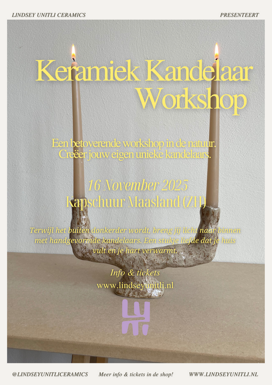 Keramiek Kandelaar Workshop | 16 November 2025 Maasland (ZH)